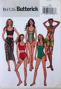 Butterick 4526 Misses Swimsuits Wrap Sewing Pattern Sz 6-8-10-12 - Picture 1 of 1