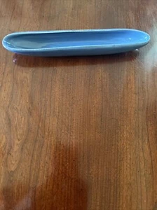 Pottery Barn Isabella Olive Boat Blue Rustic Condiment 9” Approx. - Picture 1 of 7