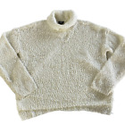 Bobeau Sweater Womens Small Cream Popcorn Cozy Knit Pullover Turtleneck Oversize