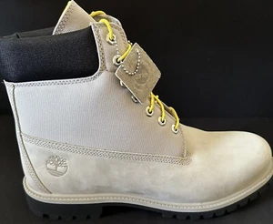 Timberland Heritage 6" LT Gray Regeneratve Waterproof Boots A5MSV Men Sz 13 New - Picture 1 of 5