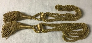 Usado, De colección: 2 Corbatas de Borla Grande Cosecha Oro y 4 Oliva para Cortinas - Imagen 1 de 5