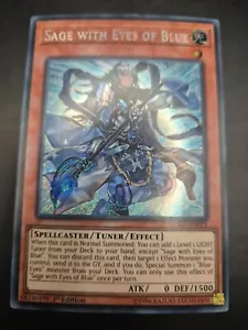 YUGIOH SAGE WITH EYES OF BLUE SECRET RARE NM LCKC-EN015 - Picture 1 of 2