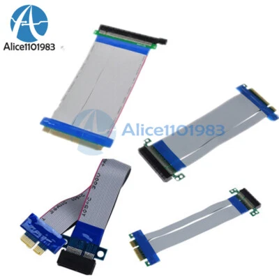 Professional PCI-E 1X 4X 8X 16X Riser Card Ribbon Extender Extension Cable - Image 1 of 2