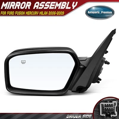 Espejo retrovisor eléctrico del conductor no plegable térmico con lámpara de charco para Ford Fusion Mercury Milan Foto 1 de 4