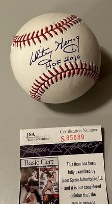 Whitey Herzog Cardinals Signed “HOF 2010” Major League Baseball! JSA # S85889 - Image 1 of 2