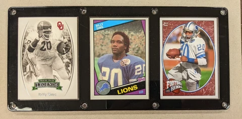 BILLY SIMS 3 CARD PLAQUE OKLAHOMA SOONERS DETROIT LIONS Cover