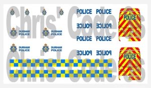 Code 3 Police Adhesive Vinyl Decals suit 1/43 1/50 - Durham Police - Sprinter - Picture 1 of 1