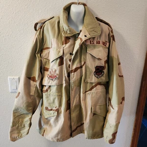 US Air Force Desert Camo Field Jacket Coat Cold Weather Small Regular - Picture 1 of 17