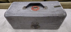 Vintage Simonsen Industrial Metal Tool Box Silver Gray 16 Inch 3 Trays Chicago! - Picture 1 of 11