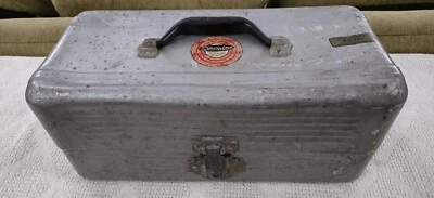Vintage Simonsen Industrial Metal Tool Box Silver Gray 16 Inch 3 Trays Chicago! - Image 1 of 4