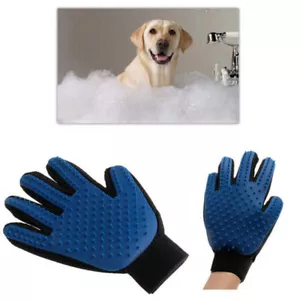 Pet Dog Cat Grooming Glove Deshedding Brush Fur Remover Mitt Left Right Hand New - Picture 1 of 5