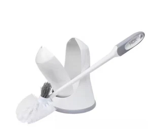 Bathroom Caddy Set Bowl Brush and Caddy - Closed Bowl Brush & Caddy, White - Picture 1 of 5