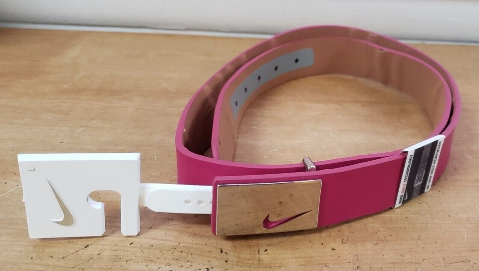 NIKE WOMENS SLEEK MODERN GOLF BELT LARGE, PINK *CHECK PICTURES - Image 1 of 1