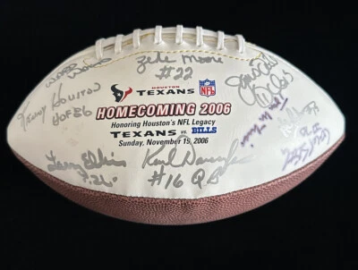 2006 Houston Texans Homecoming MULTI ASSINADO Futebol 15 sigs com holograma - Imagem 1 de 4