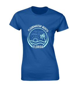 CLEARWATER BEACH FLORIDA LADIES T SHIRT COOL SUMMER FASHION DESIGN TOP QUALITY - Picture 1 of 20