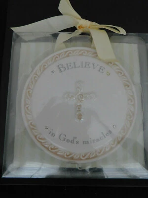 Placa de bebé Grasslands Road ~ Cree en los milagros de Dios 5,25" redonda Foto 1 de 4