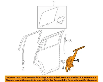 CHRYSLER OEM 04-09 Aspen,Durango Rear Door Glass Hardware-Regulator 55362209AC - Image 1 of 2