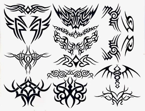 Pegatina de arco decorativo tribal negra 305x235 mm Drift pieza de repuesto decoración partCore - Imagen 1 de 1
