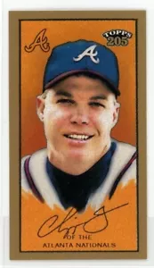 2003 Topps 205 Baseball Chipper Jones Mini Polar Bear Back #90 - Picture 1 of 2