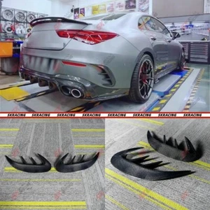 Forged/Carbon Fiber Rear Bumper Side Splitter Fins For Benz CLA45 AMG W118 20-23 - Imagen 1 de 24