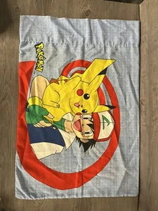 Federa cuscino Pokemon vintage gemello Pikachu Ash Squirtle 1995 1996 1998 Nintendo - Foto 1 di 2