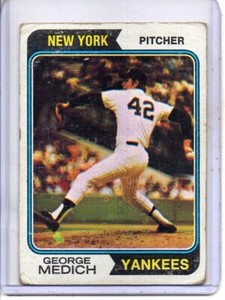 1974 TOPPS #445 GEORGE MEDICH NEW YORK YANKEES