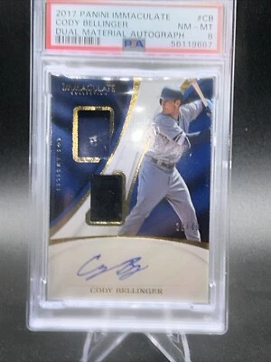 2017 Cody Bellinger Panini Immaculate Dual Material Auto /49 Dodgers - Image 1 of 3