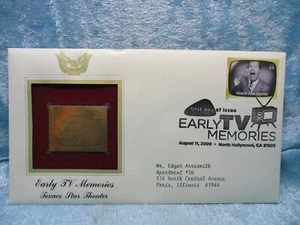 Early TV Memories Texaco Star Theater with Gold Plated Stamp First Day of Issue - Picture 1 of 1