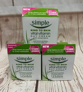 Simple Kind to Skin Vital Vitamin Day Cream With Sunsreen 3×50ml - Picture 1 of 2