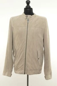 Oakwood Men's Leather Jacket Chicago L Beige Short Goat Leather Velour B-Stock - Picture 1 of 7