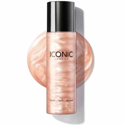 100ml ICONIC London Prep Set Glow Original Hydrating Shimmer Spray Makeup Tool