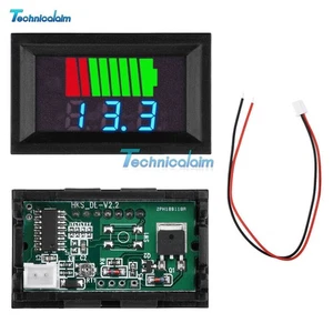 DC 6V-72V Universal LED Batterie Monitor Batterie Power Level Indicator Voltmeter - Bild 1 von 20