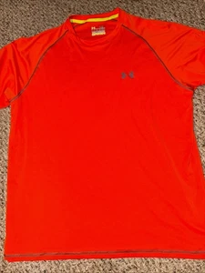 Under Armour Heat Gear Herren XL Orange Loose Fit Shirt Kurzarm Training Gym - Bild 1 von 7