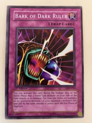 YuGiOh Bark of Dark Ruler LOD-010 1st edition - Image 1 of 2