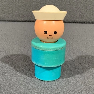1974 Fisher Price Little People Jumbo Sailor Boy 4" Toy Vintage Figure Collect - image 1 of 4