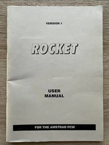 Vintage Software For AmstradPcw. Rocket Version One Spreadsheet Disc And Manual. - Picture 1 of 3