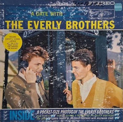 A Date With The Everly Brothers Vintage 12" Vinyl 33 RPM LP Record Album 1960 Foto 1 de 4