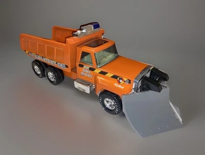 Vintage Nylint Pressed Steel Orange State Highway Dept Toy Plow Dump Truck - Image 1 of 4