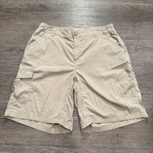 LL Bean Shorts Mens Medium Beige 9" Nylon Hiking Outdoor Cargo Gorpcore Camping - Picture 1 of 13