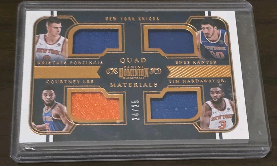 2017 Dominion Quad Materials бронза 24/25 Porzingis-Courtney-Lee-Hardway GU-GW - Изображение 1 из 3