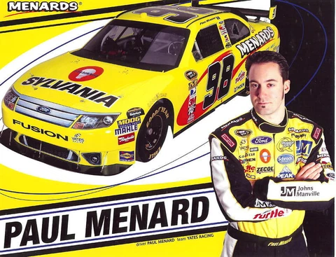 2009 PAUL MENARD "SYLVANIA" #98 NASCAR SPRINT CUP SERIES POSTCARD Cover