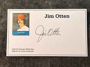 Autographed Index Card Jim Otten