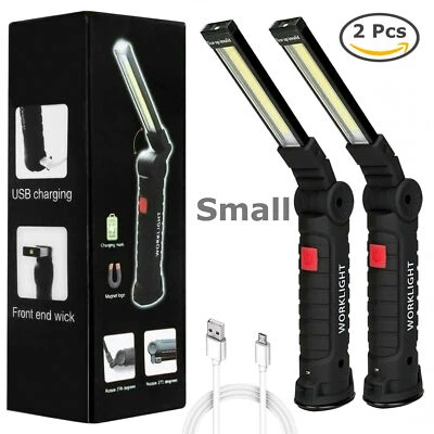 Rechargeable LED COB Work Light Magnetic Base Bright Mechanic Flashlight Lamp - Image 1 of 4