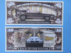 Película futurista DeLorean Back to the Future ~ $1,000,000 Un millón de dólares - Imagen 1 de 1