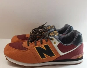 New Balance Youth 574 M KL574T3P Orange Red Running Shoes Sneakers Size 7 - Picture 1 of 11