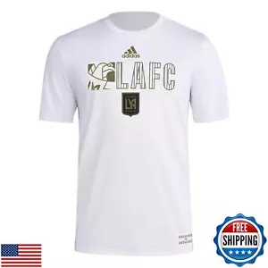 adidas Men's Los Angeles Football Club MLS Short Sleeve T-Shirt, White LAFC, - Picture 1 of 2