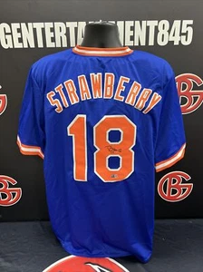 Darryl Strawberry New York Mets Signed Blue Jersey Autographed Steiner CX - Picture 1 of 3