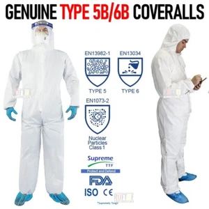 PAINTING BODYSHOP COVERALLS (TYPE 6 & 5 SAME AS TYVEK) DISPOSABLE .OVERALL.SPRAY - Picture 1 of 4