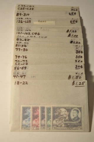 Laos Mint Stamps sets lot - 29 Envelopes - years 1952-1967 MNH MLH Cover