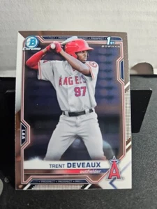 Trent Deveaux 2021 Bowman Chrome Prospects BCP-94 Los Angeles Angels - Picture 1 of 1